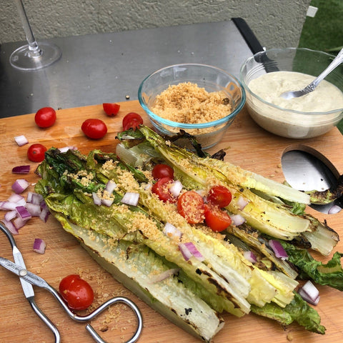Grilled Romaine with Vegan Caesar Dressing