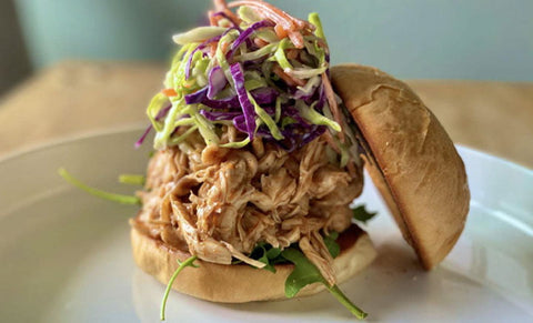 BBQ Chicken Sandwiches with Crisp Coleslaw