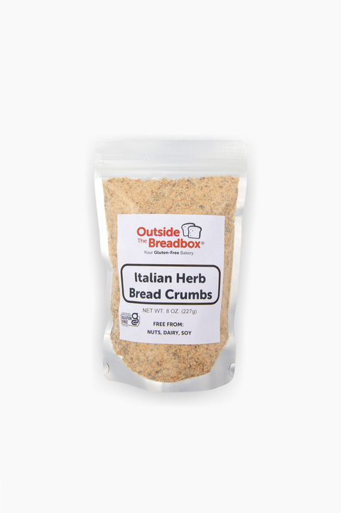 Italian herb gluten-free bread crumbs for coating and baking