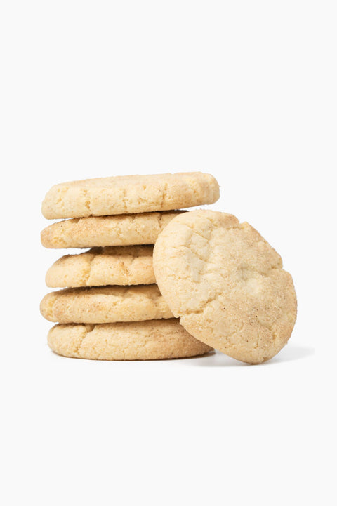 Gluten-free snickerdoodle cookies coated in cinnamon sugar with a soft chewy bite