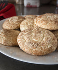 Gluten-free snickerdoodle cookies from Outside The Breadbox on a plate