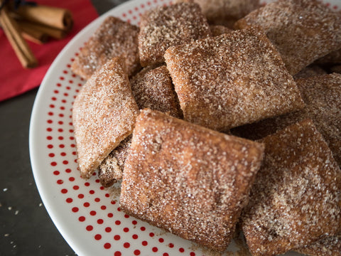 Gluten-free cinnamon crisps from Outside The Breadbox coated in cinnamon sugar