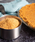 Gluten-free graham cracker crumbs from Outside The Breadbox used for baking crusts