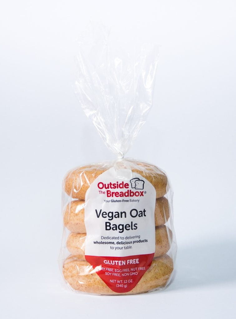 Vegan Oat Bagels Outside the Breadbox